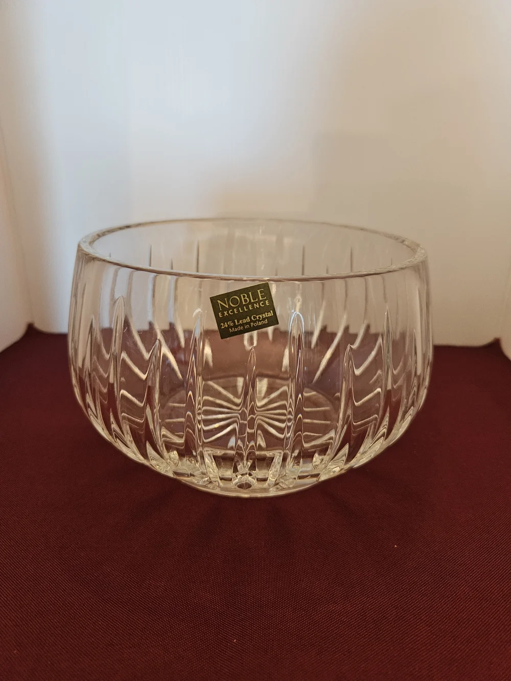 Vintage Noble Excellence Clear Lead Crystal Bowl